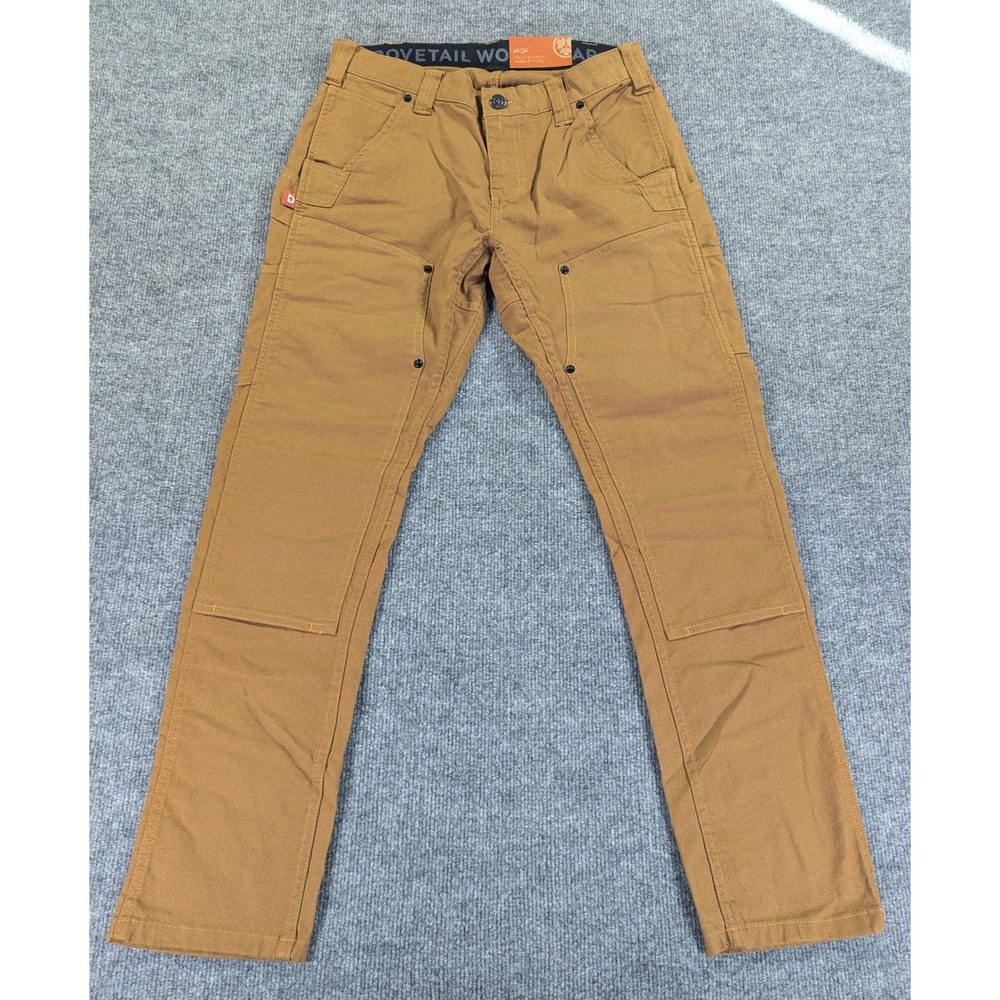 Dovetail Workwear Maven X Slim Pants Brown Canvas Womens 10/30 DWS21P5C-30